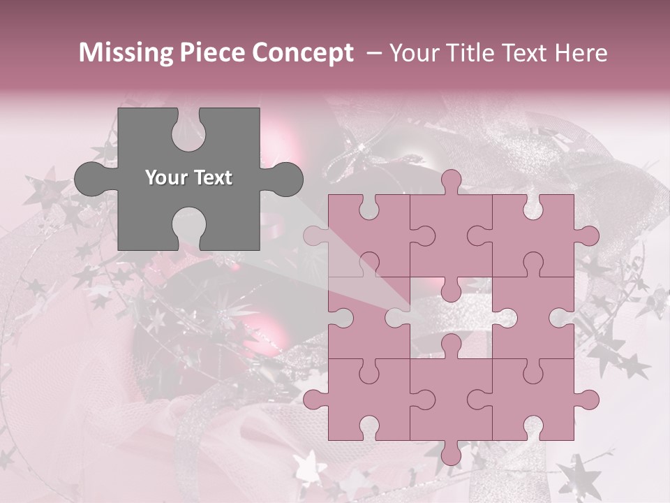 Christmas Series: Still Life With Three Pink Balls PowerPoint Template