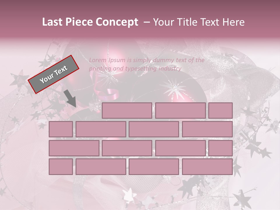 Christmas Series: Still Life With Three Pink Balls PowerPoint Template