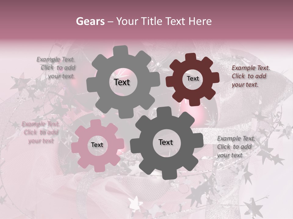 Christmas Series: Still Life With Three Pink Balls PowerPoint Template