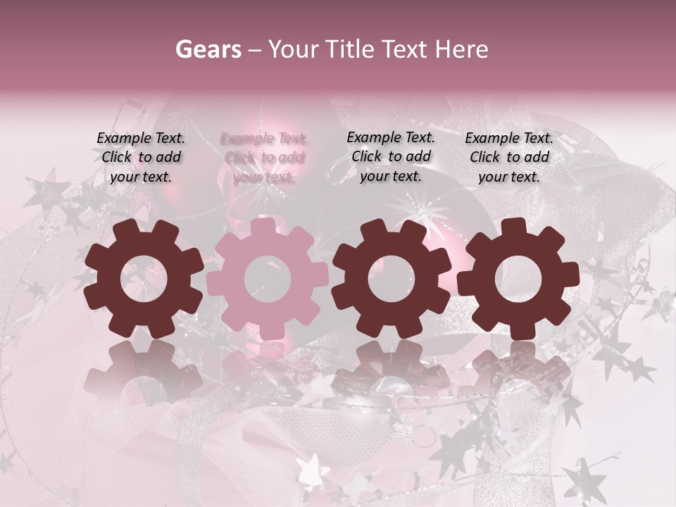 Christmas Series: Still Life With Three Pink Balls PowerPoint Template