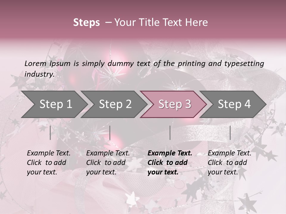 Christmas Series: Still Life With Three Pink Balls PowerPoint Template