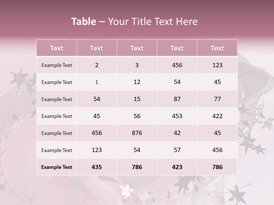 Christmas Series: Still Life With Three Pink Balls PowerPoint Template