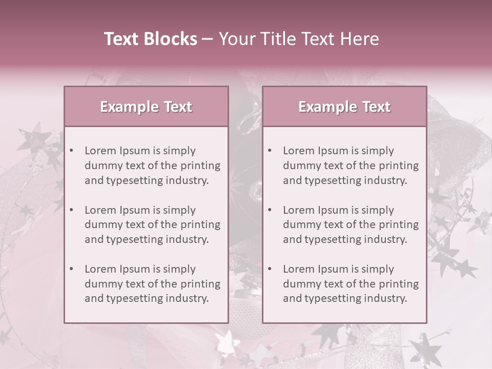 Christmas Series: Still Life With Three Pink Balls PowerPoint Template