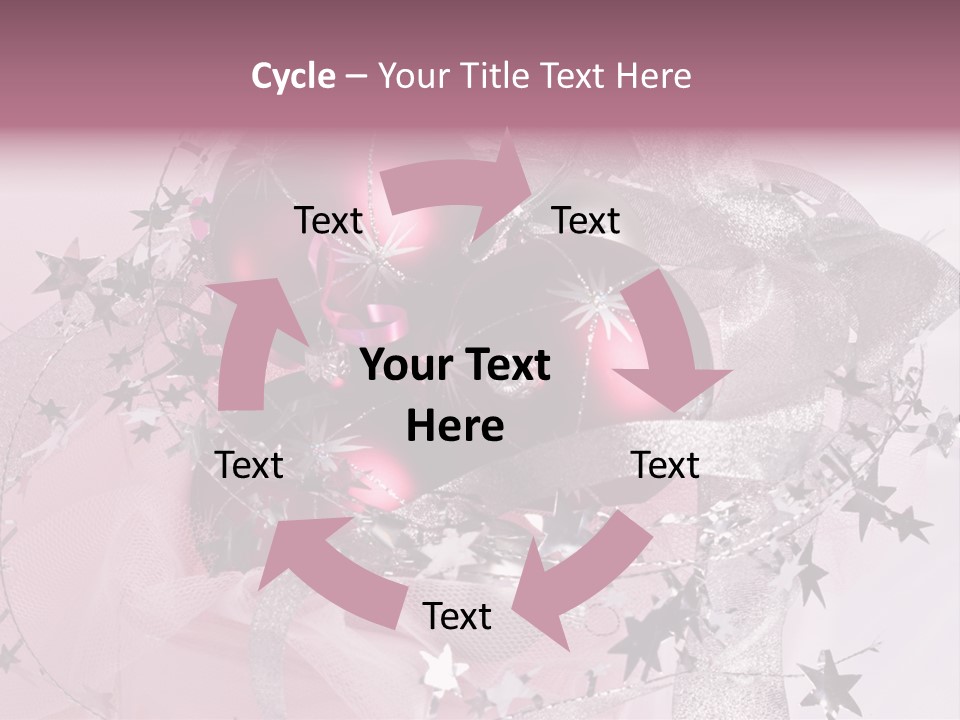 Christmas Series: Still Life With Three Pink Balls PowerPoint Template