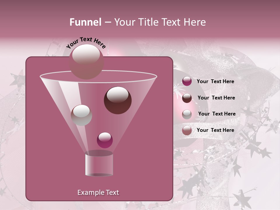 Christmas Series: Still Life With Three Pink Balls PowerPoint Template