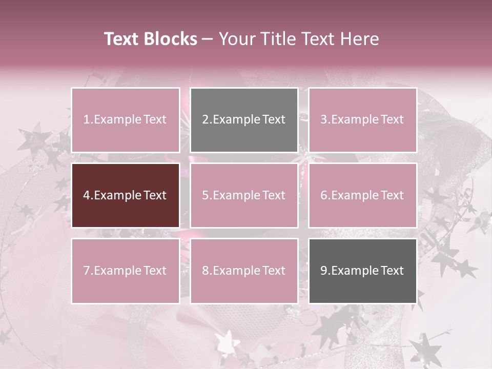 Christmas Series: Still Life With Three Pink Balls PowerPoint Template