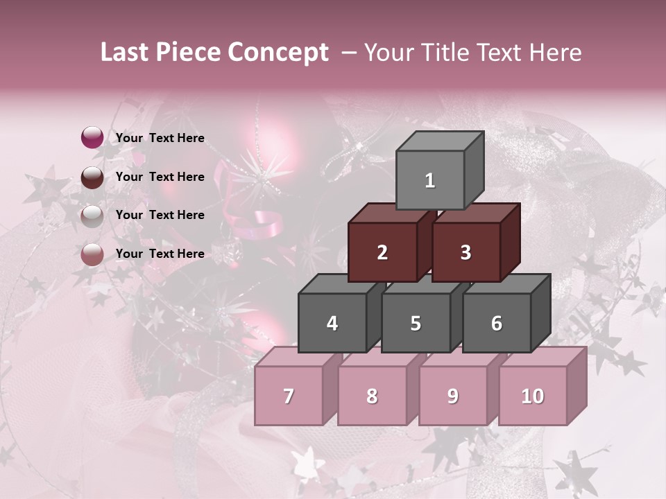 Christmas Series: Still Life With Three Pink Balls PowerPoint Template