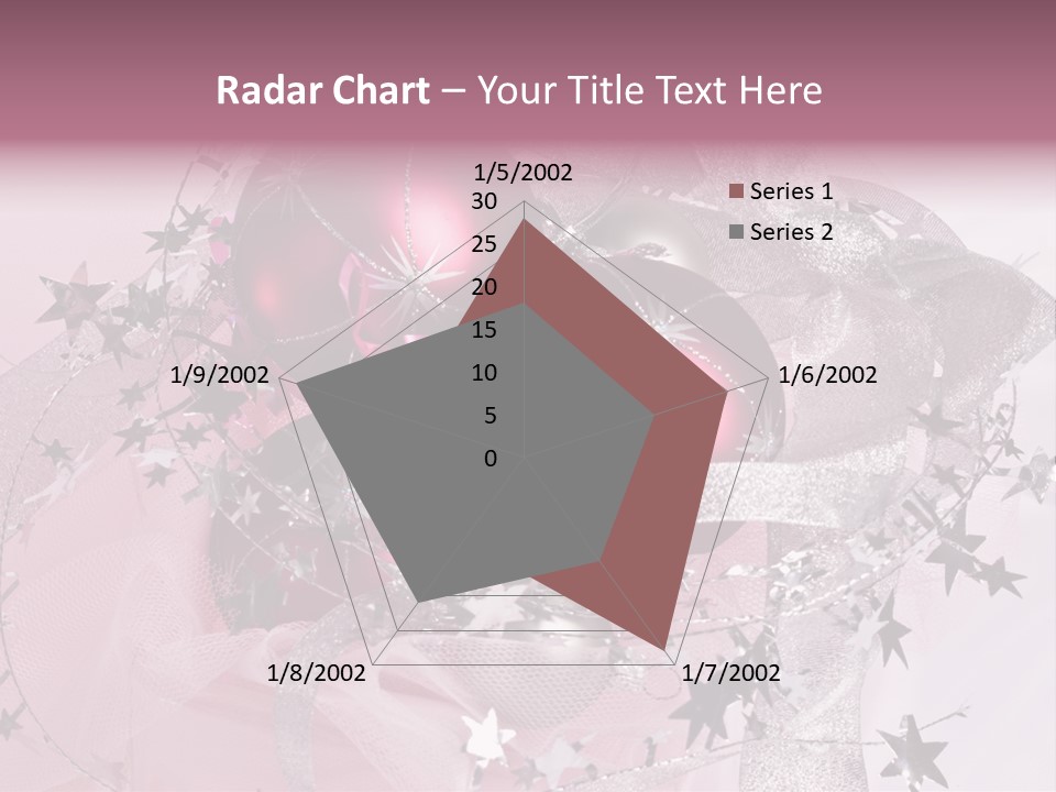 Christmas Series: Still Life With Three Pink Balls PowerPoint Template