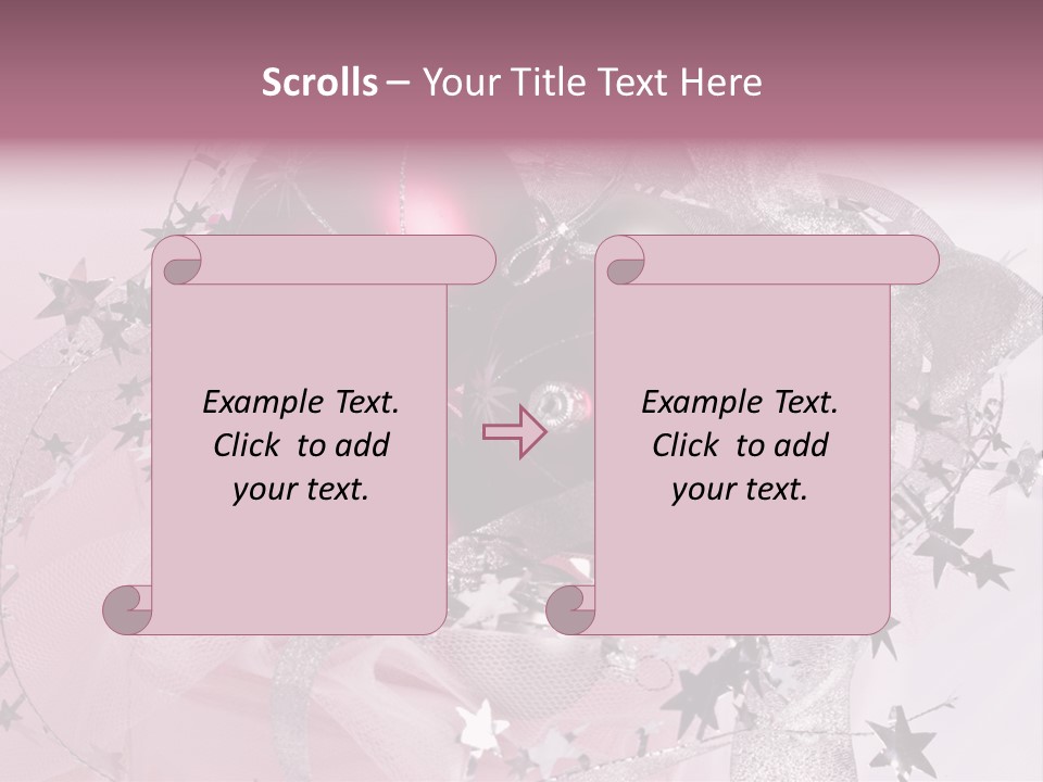 Christmas Series: Still Life With Three Pink Balls PowerPoint Template
