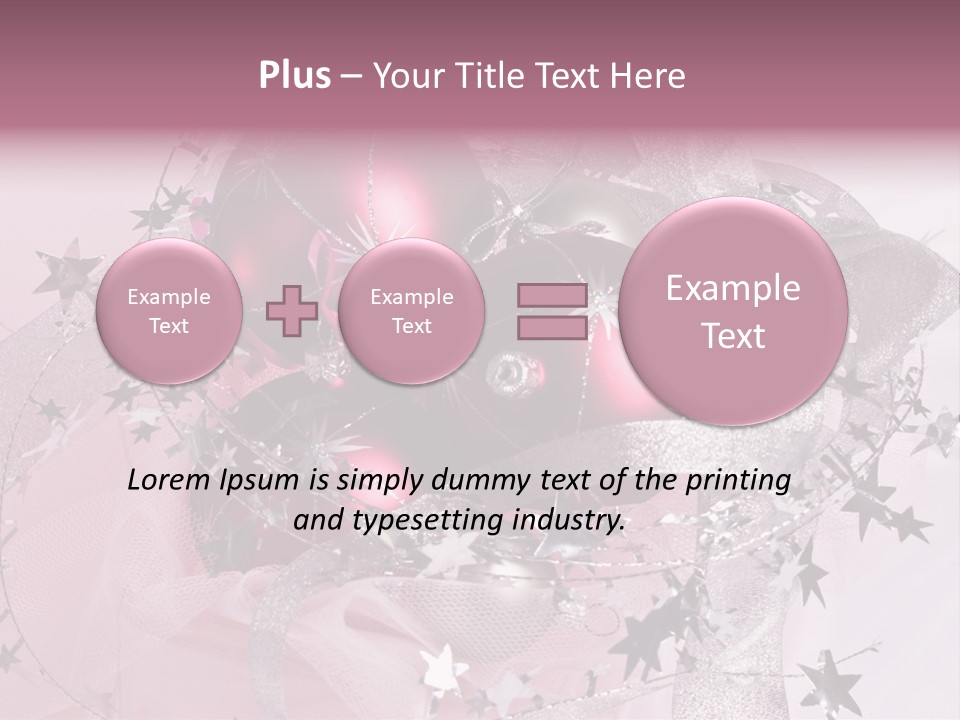 Christmas Series: Still Life With Three Pink Balls PowerPoint Template