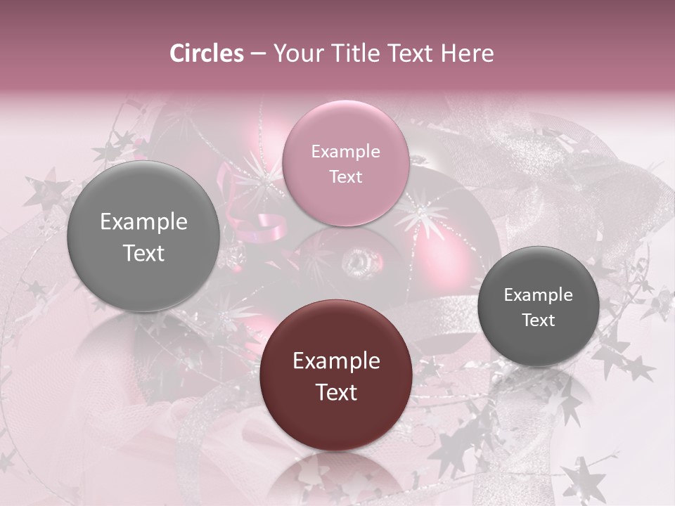 Christmas Series: Still Life With Three Pink Balls PowerPoint Template