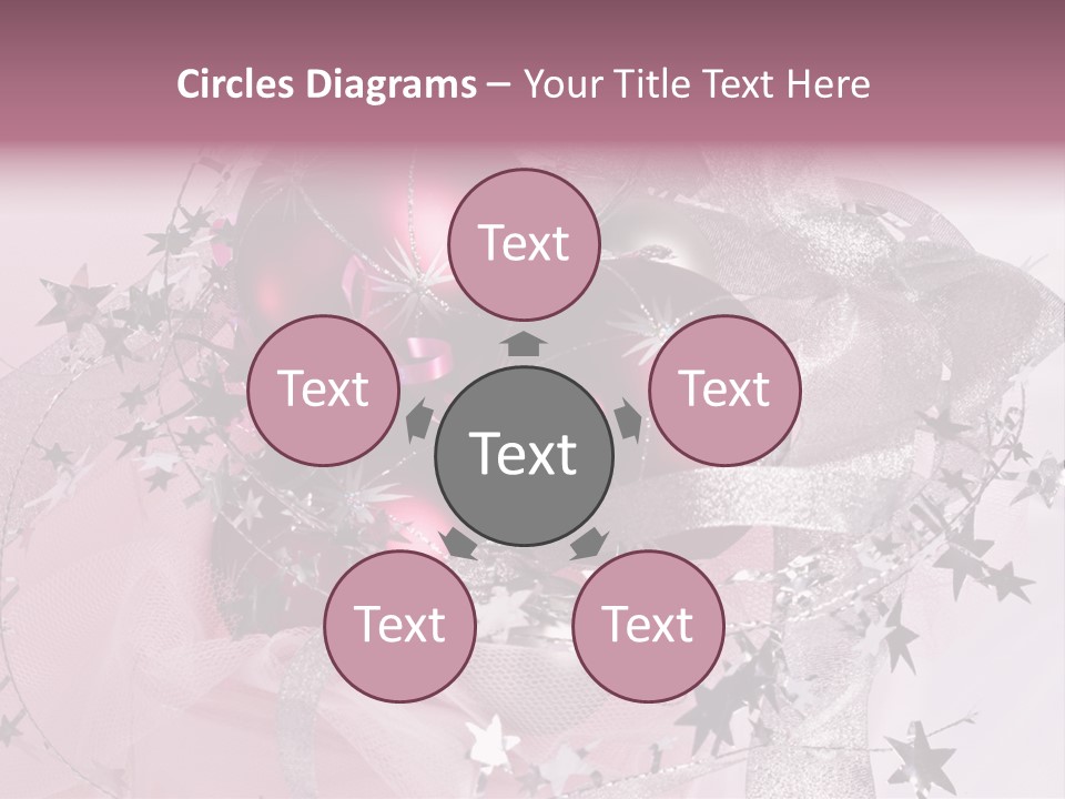 Christmas Series: Still Life With Three Pink Balls PowerPoint Template