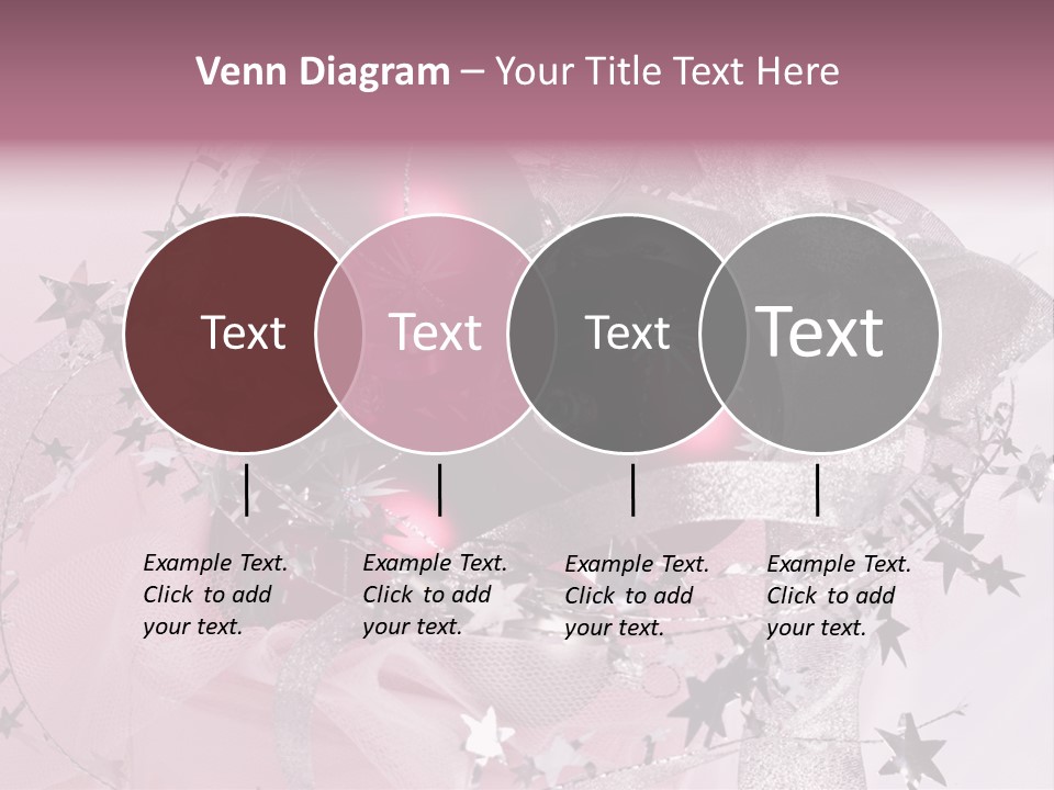 Christmas Series: Still Life With Three Pink Balls PowerPoint Template