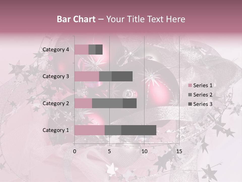 Christmas Series: Still Life With Three Pink Balls PowerPoint Template