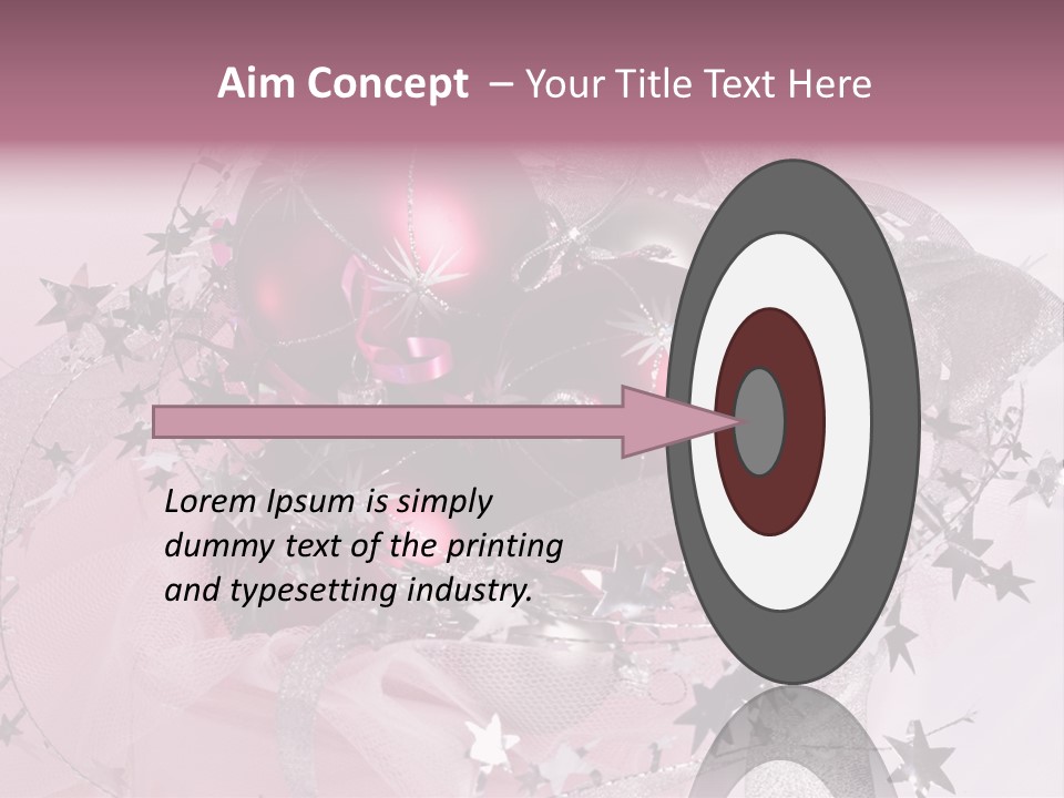 Christmas Series: Still Life With Three Pink Balls PowerPoint Template