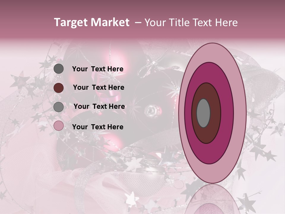 Christmas Series: Still Life With Three Pink Balls PowerPoint Template