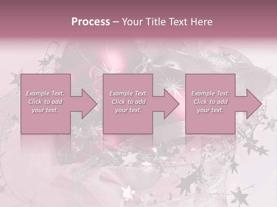 Christmas Series: Still Life With Three Pink Balls PowerPoint Template