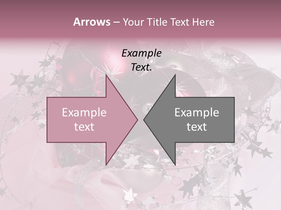 Christmas Series: Still Life With Three Pink Balls PowerPoint Template