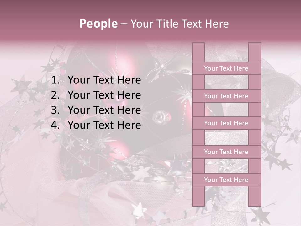 Christmas Series: Still Life With Three Pink Balls PowerPoint Template