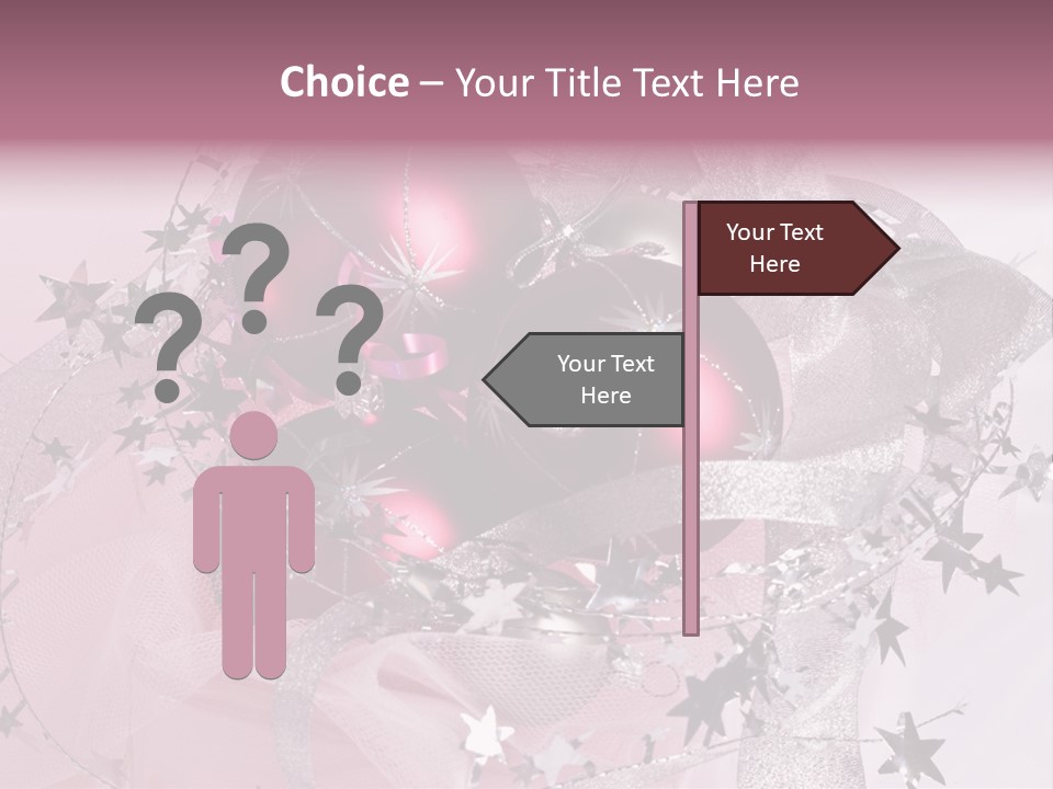 Christmas Series: Still Life With Three Pink Balls PowerPoint Template