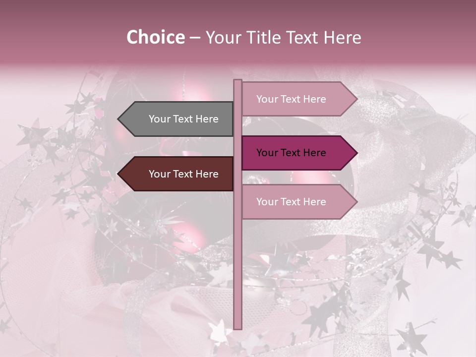 Christmas Series: Still Life With Three Pink Balls PowerPoint Template