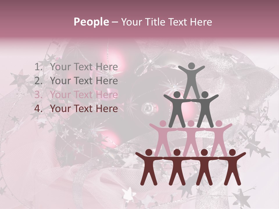 Christmas Series: Still Life With Three Pink Balls PowerPoint Template