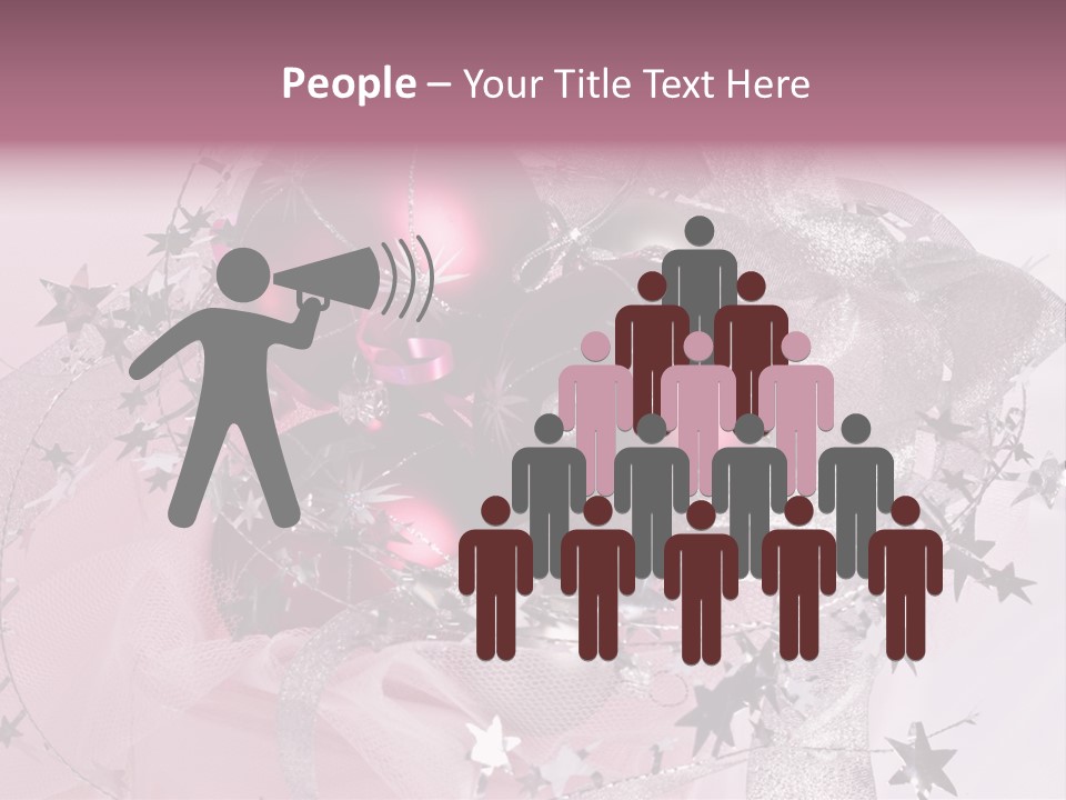 Christmas Series: Still Life With Three Pink Balls PowerPoint Template