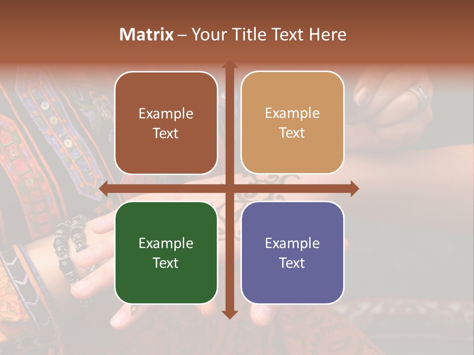 A Woman Paints A Design On A Girl With Henna. PowerPoint Template