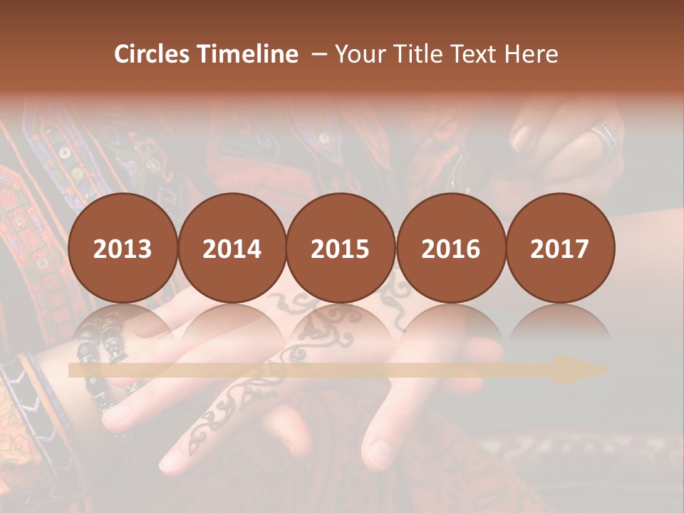 A Woman Paints A Design On A Girl With Henna. PowerPoint Template