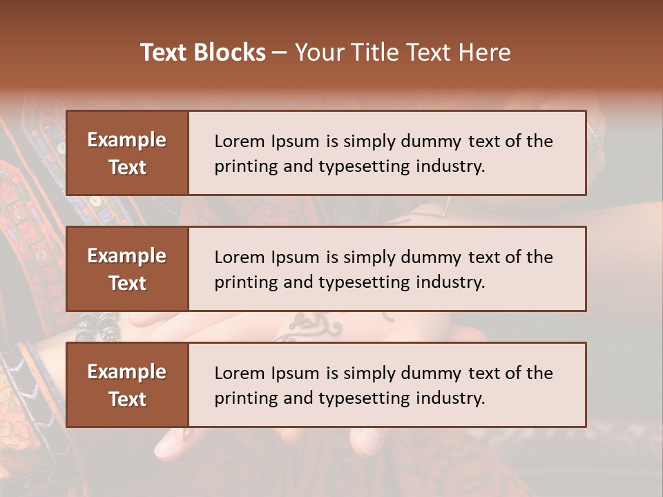 A Woman Paints A Design On A Girl With Henna. PowerPoint Template