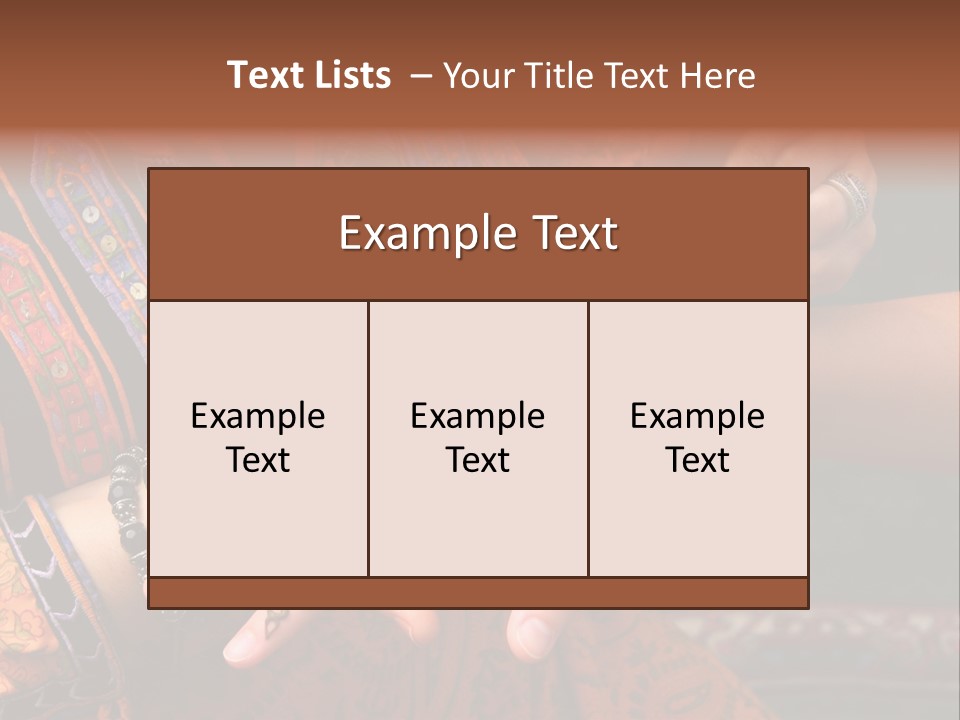 A Woman Paints A Design On A Girl With Henna. PowerPoint Template