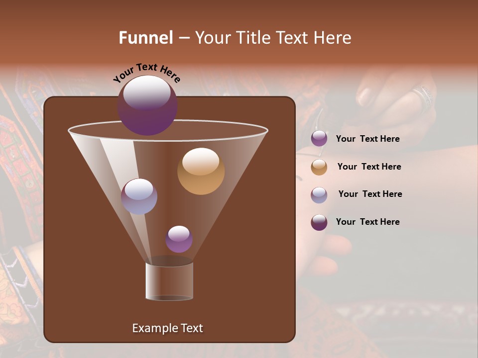 A Woman Paints A Design On A Girl With Henna. PowerPoint Template