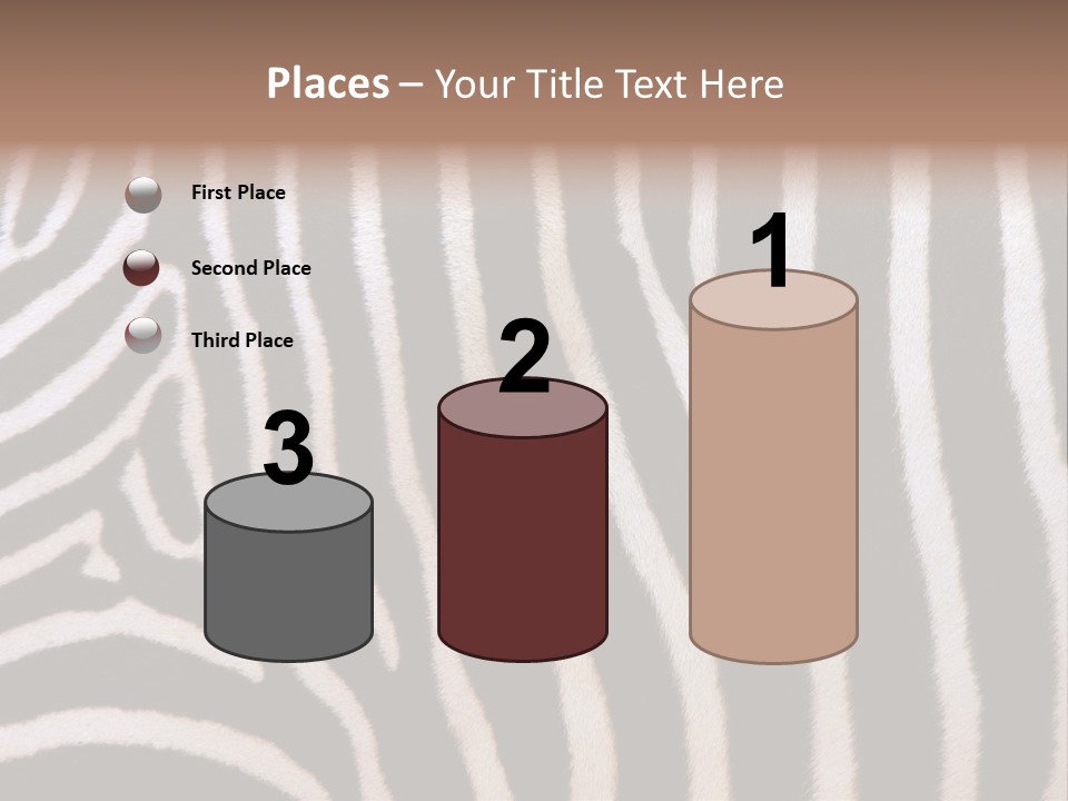 A Close Up Of A Zebra's Skin With A Brown Background PowerPoint Template