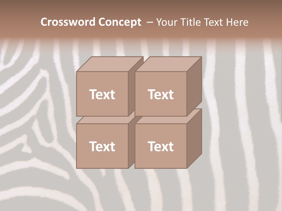 A Close Up Of A Zebra's Skin With A Brown Background PowerPoint Template