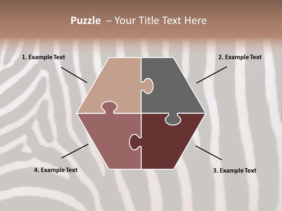 A Close Up Of A Zebra's Skin With A Brown Background PowerPoint Template