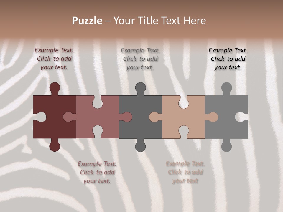 A Close Up Of A Zebra's Skin With A Brown Background PowerPoint Template
