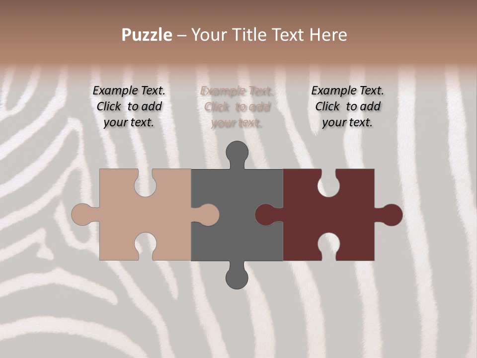 A Close Up Of A Zebra's Skin With A Brown Background PowerPoint Template