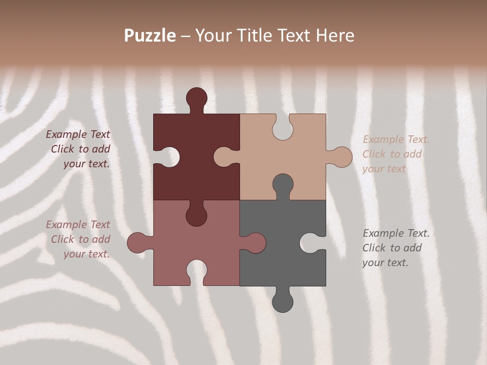A Close Up Of A Zebra's Skin With A Brown Background PowerPoint Template