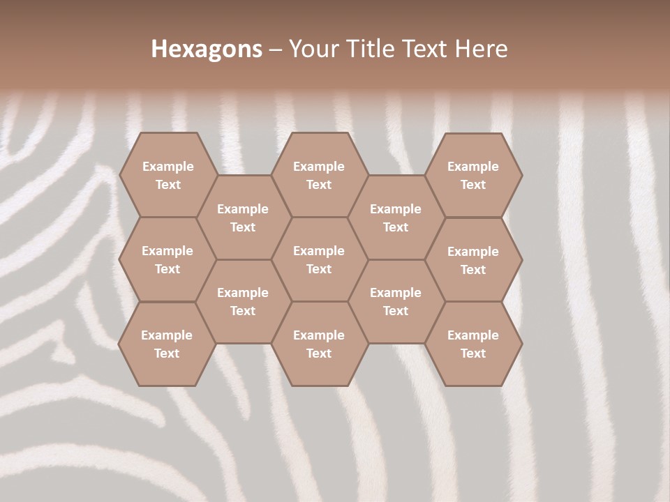A Close Up Of A Zebra's Skin With A Brown Background PowerPoint Template