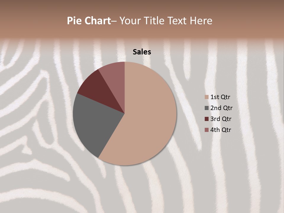 A Close Up Of A Zebra's Skin With A Brown Background PowerPoint Template