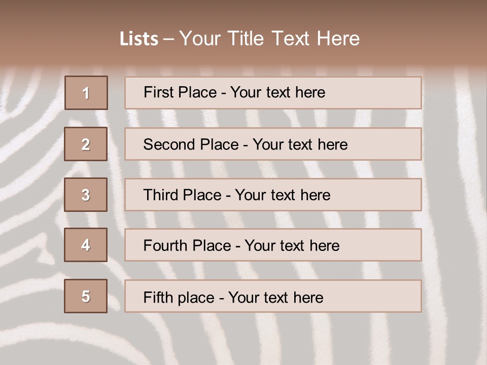 A Close Up Of A Zebra's Skin With A Brown Background PowerPoint Template