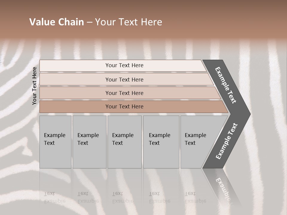 A Close Up Of A Zebra's Skin With A Brown Background PowerPoint Template