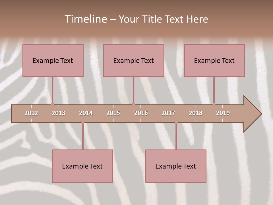 A Close Up Of A Zebra's Skin With A Brown Background PowerPoint Template