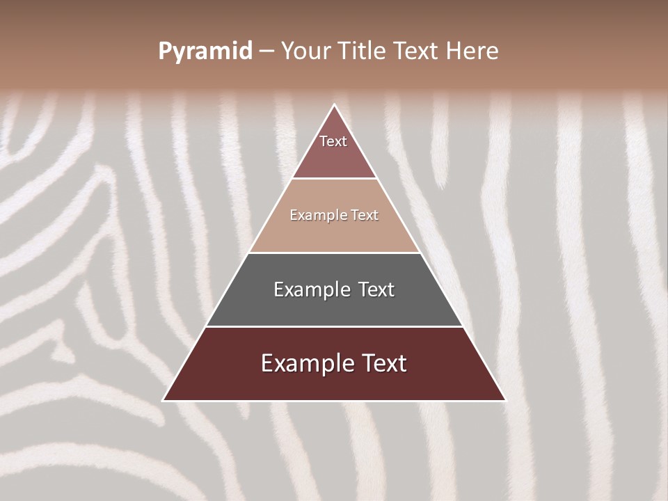 A Close Up Of A Zebra's Skin With A Brown Background PowerPoint Template