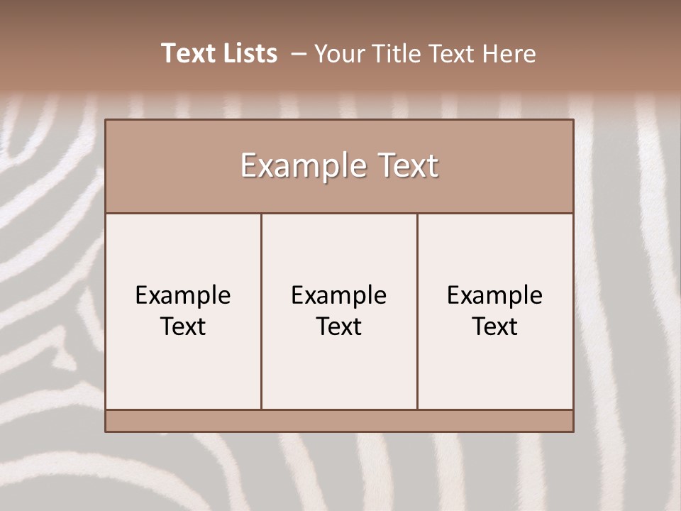 A Close Up Of A Zebra's Skin With A Brown Background PowerPoint Template