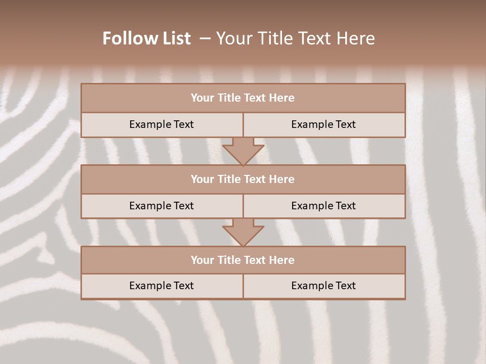 A Close Up Of A Zebra's Skin With A Brown Background PowerPoint Template
