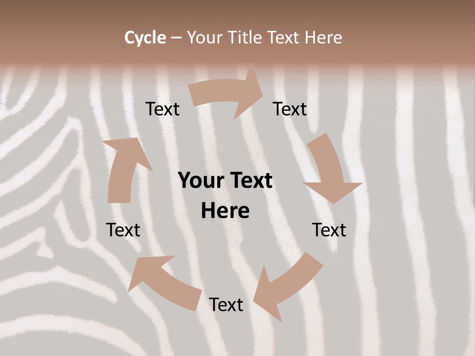 A Close Up Of A Zebra's Skin With A Brown Background PowerPoint Template