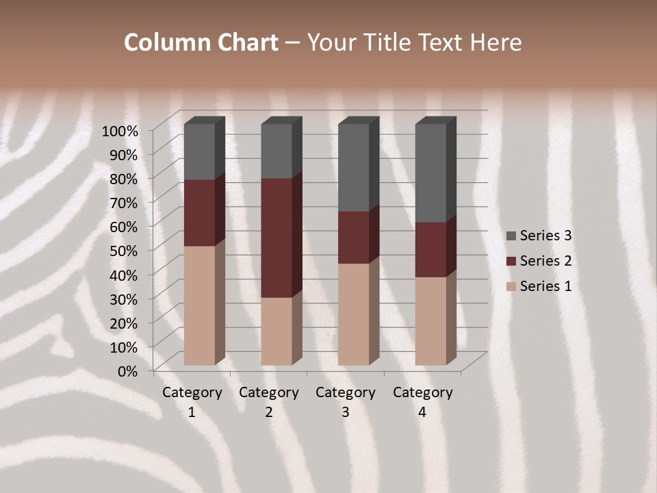 A Close Up Of A Zebra's Skin With A Brown Background PowerPoint Template