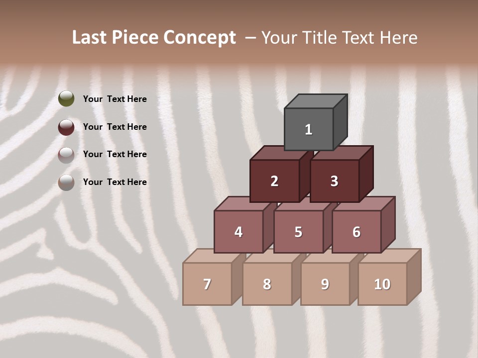 A Close Up Of A Zebra's Skin With A Brown Background PowerPoint Template