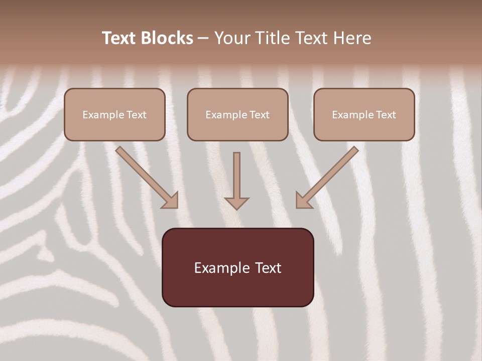 A Close Up Of A Zebra's Skin With A Brown Background PowerPoint Template